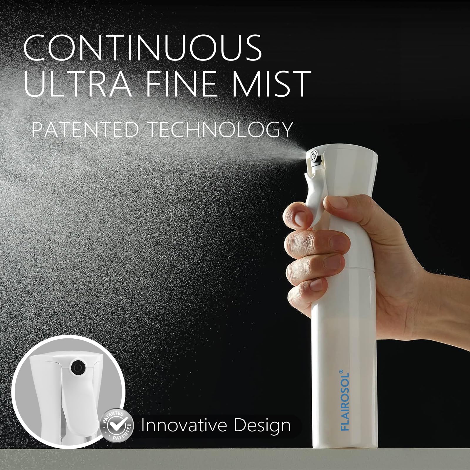 FLAIROSOL ultra-fine mist spray in action for outdoor plants.