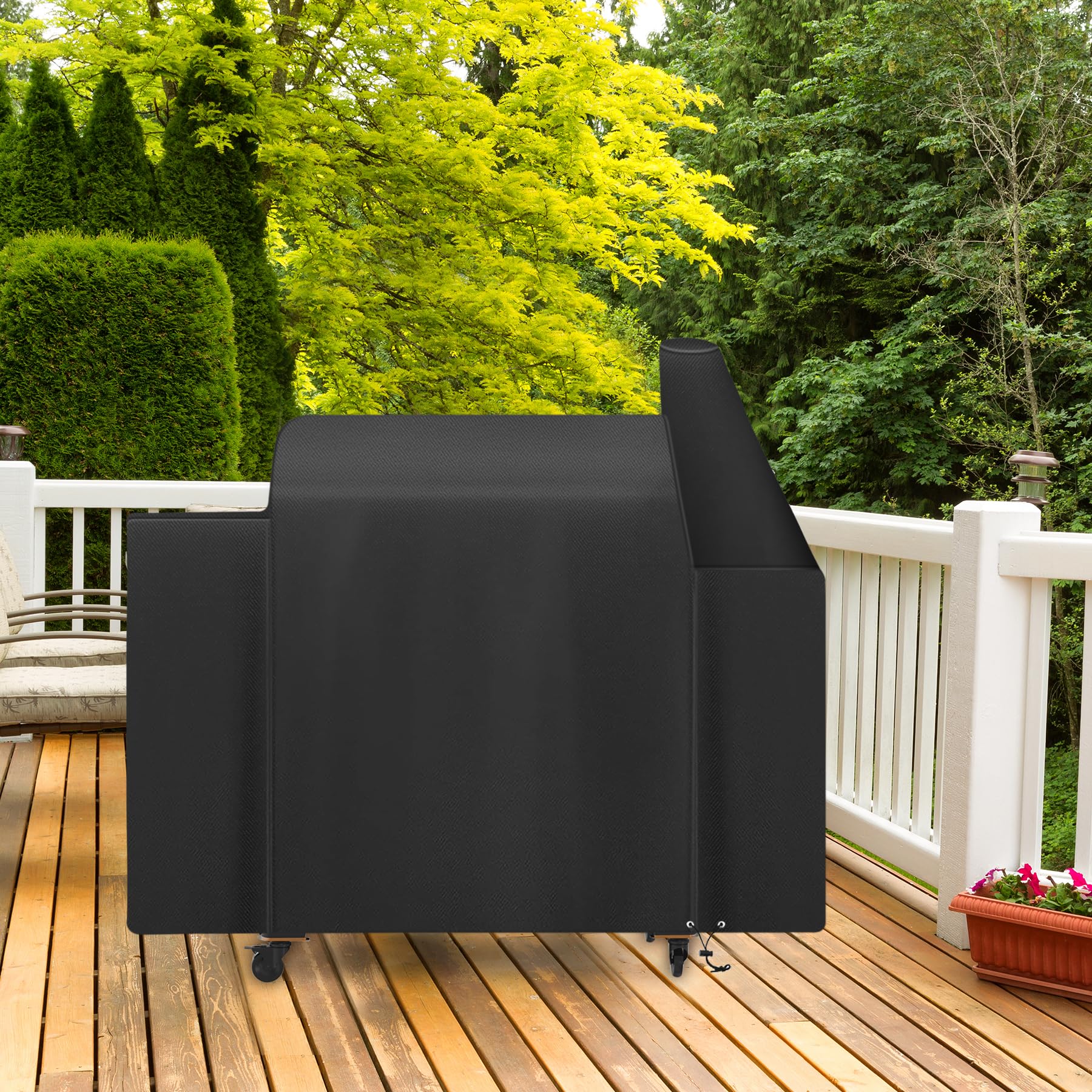 FlameDuty all-weather protection keeps your grill ready for weekend cooks.