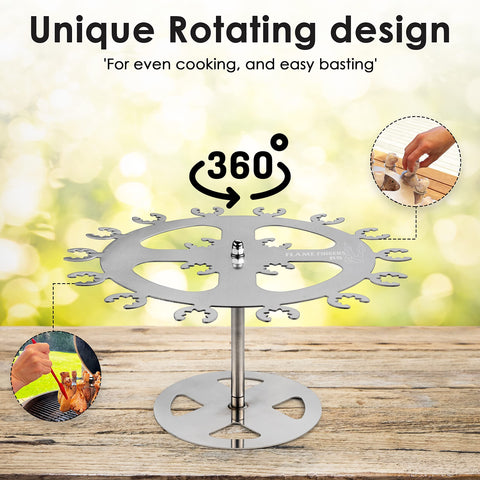 Flame Fingers XL rotating action demonstrates even heat distribution for larger pieces.