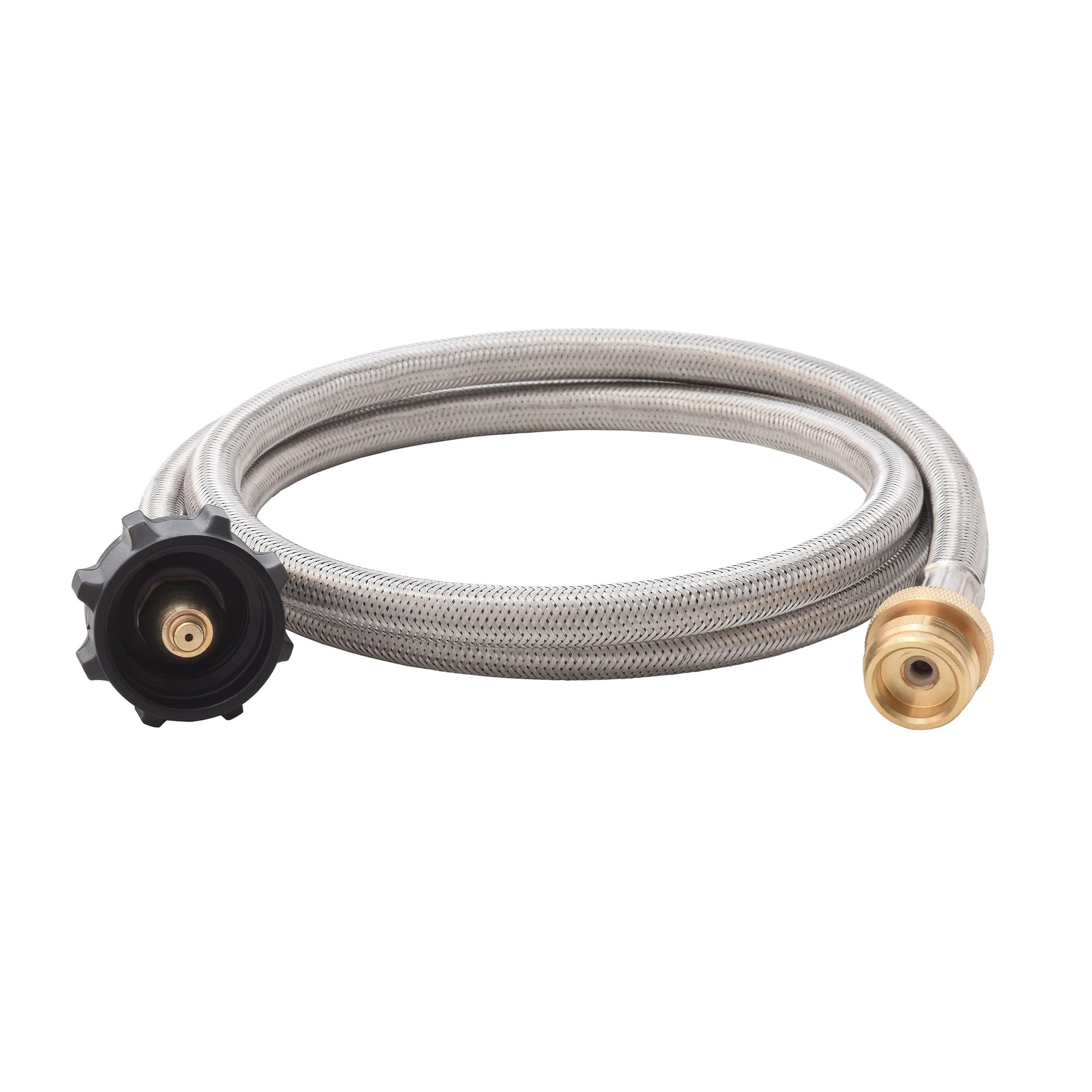 Flame King 1lb to 20lb propane tank adapter connects portable appliances