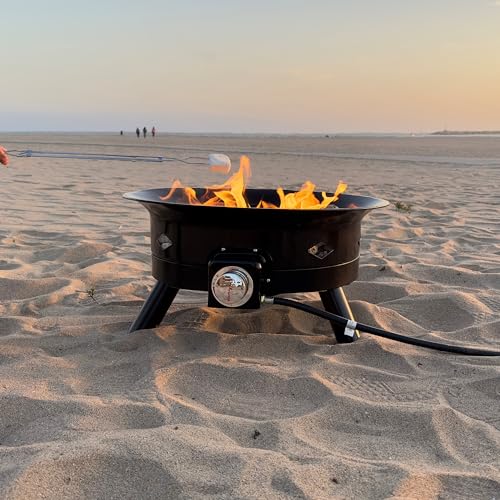 Flame King 58,000 BTU output provides strong outdoor heat