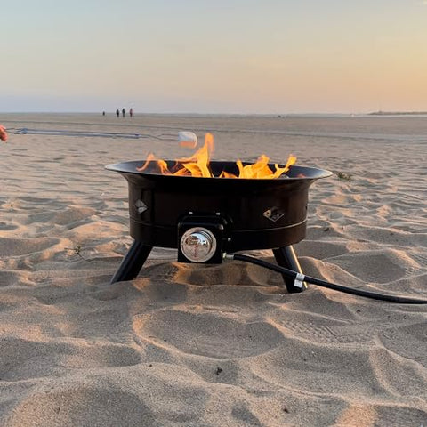 Flame King 58,000 BTU output provides strong outdoor heat