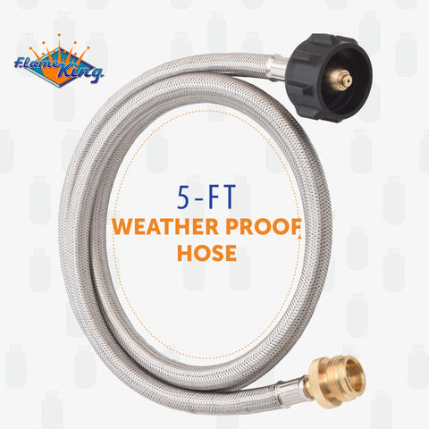 Flame King brass connection for secure propane hose fittings