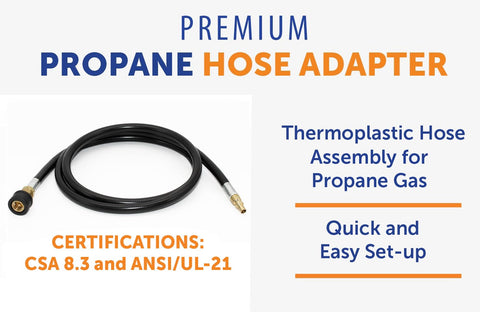 Flame King brass QD connectors offer durable, secure propane connections.