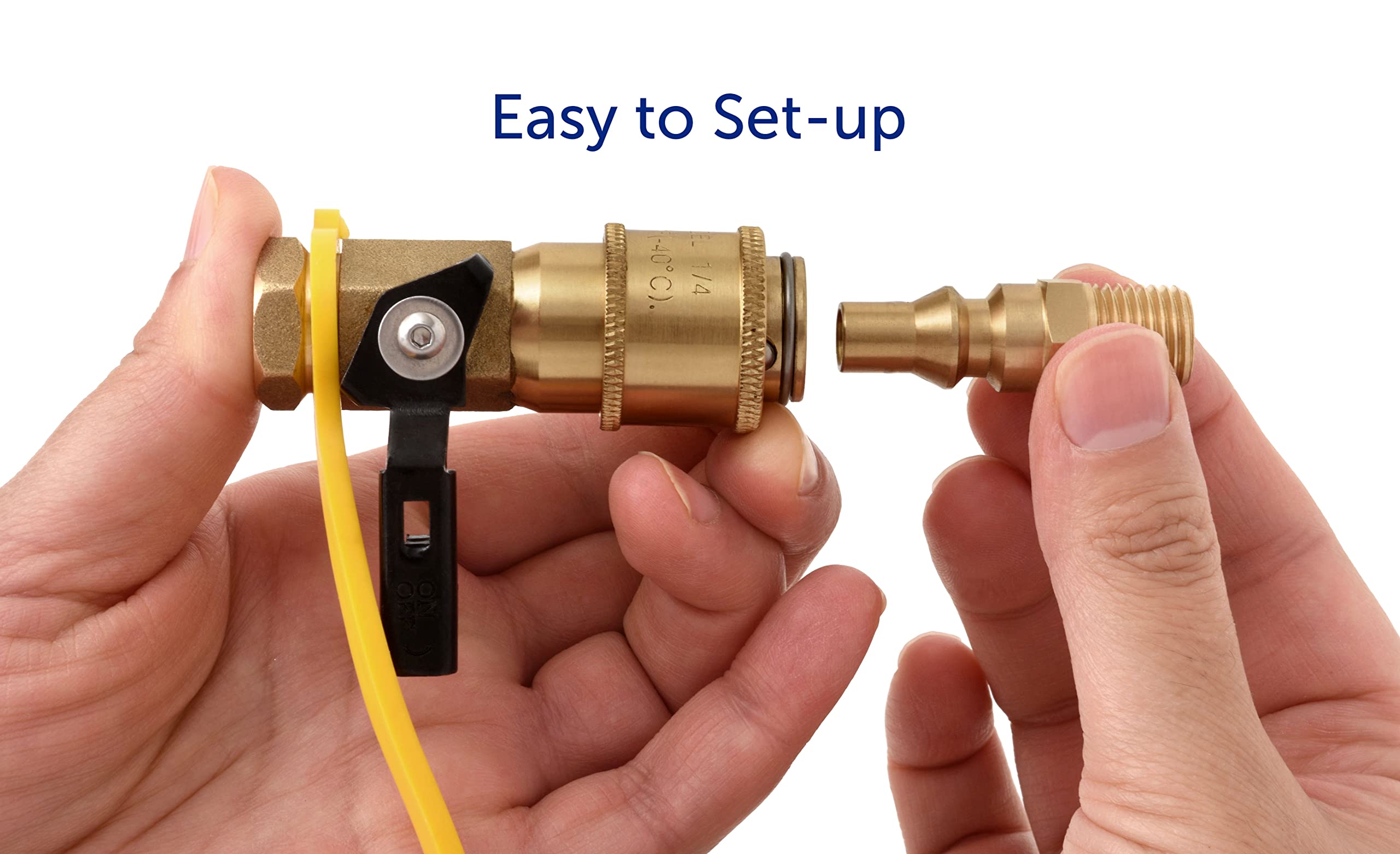 Flame King dust cap protects connections during transport.