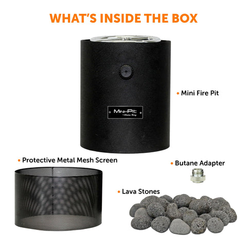 Flame King fire pit features durable metal construction for longevity