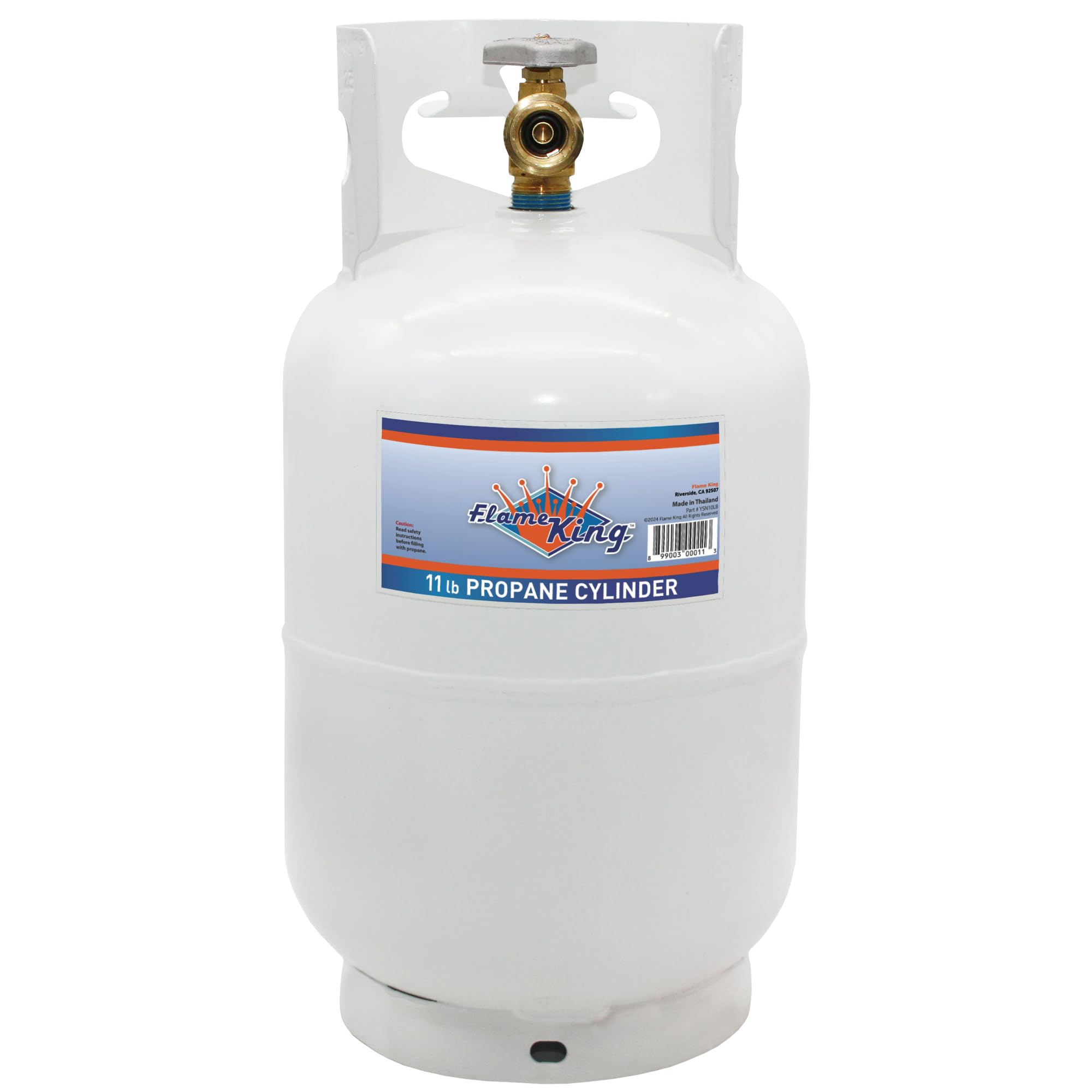 Flame King 10lb tank front view for reliable outdoor cooking storage