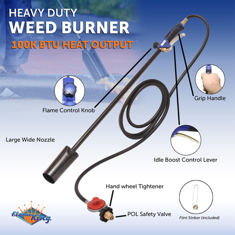 Flame King hose and regulator highlight extended reach for large outdoor projects