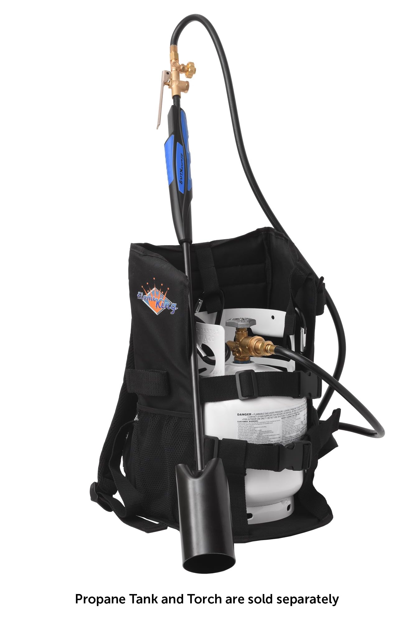 Flame King lightweight design minimizes fatigue when carrying bottles on uneven terrain.