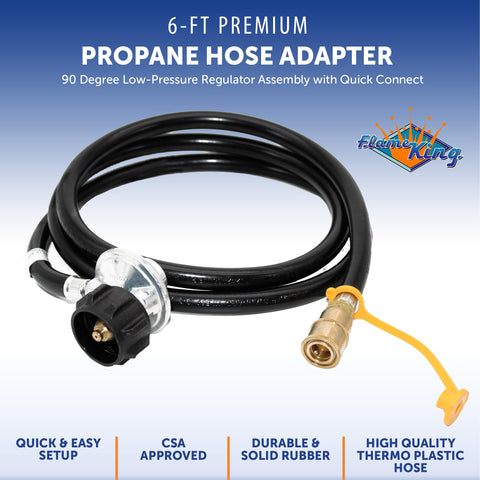 LPRH6 Model 250 quick disconnect connection on Flame King regulator