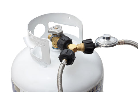 Flame King outdoor cooking setup enabling versatile propane use