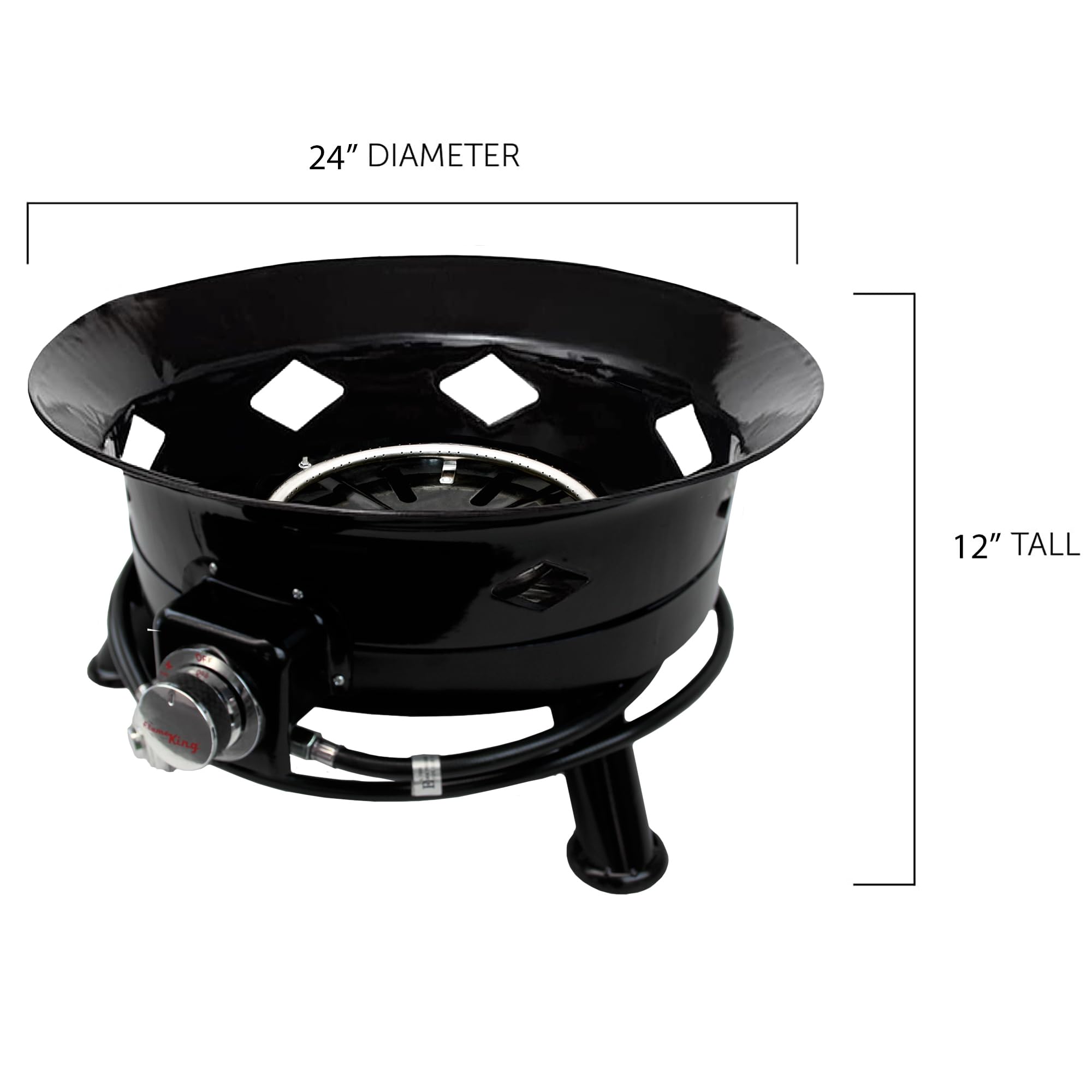 Flame King self-igniting piezo system enables instant flame without matches