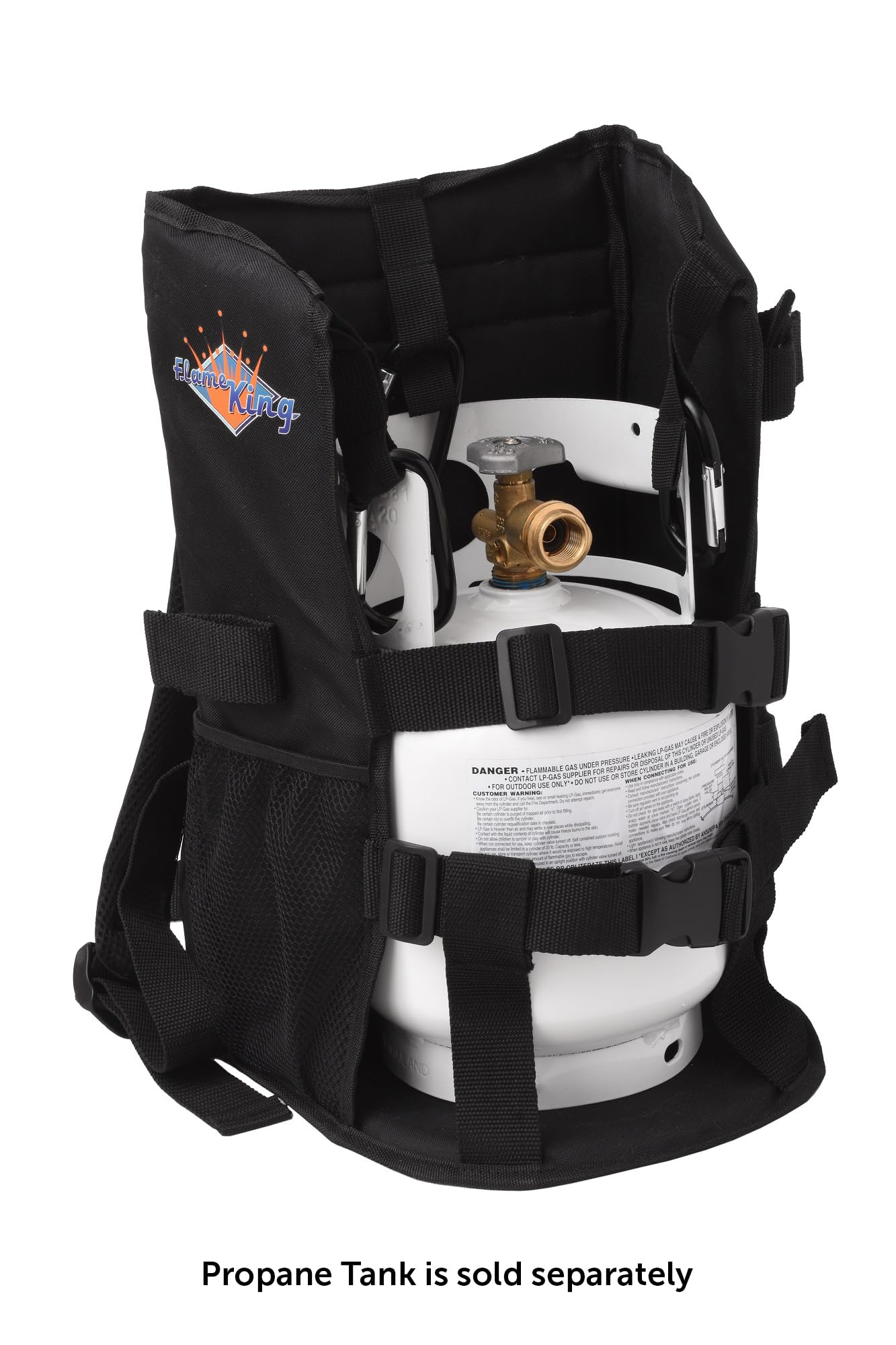 Flame King waist strap offers secure stability reducing back strain while walking.