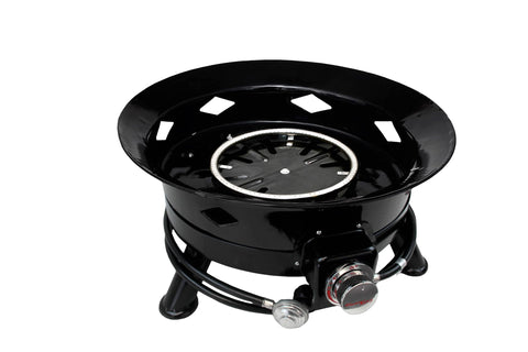 Flame King weather-resistant cover protects the fire pit from elements