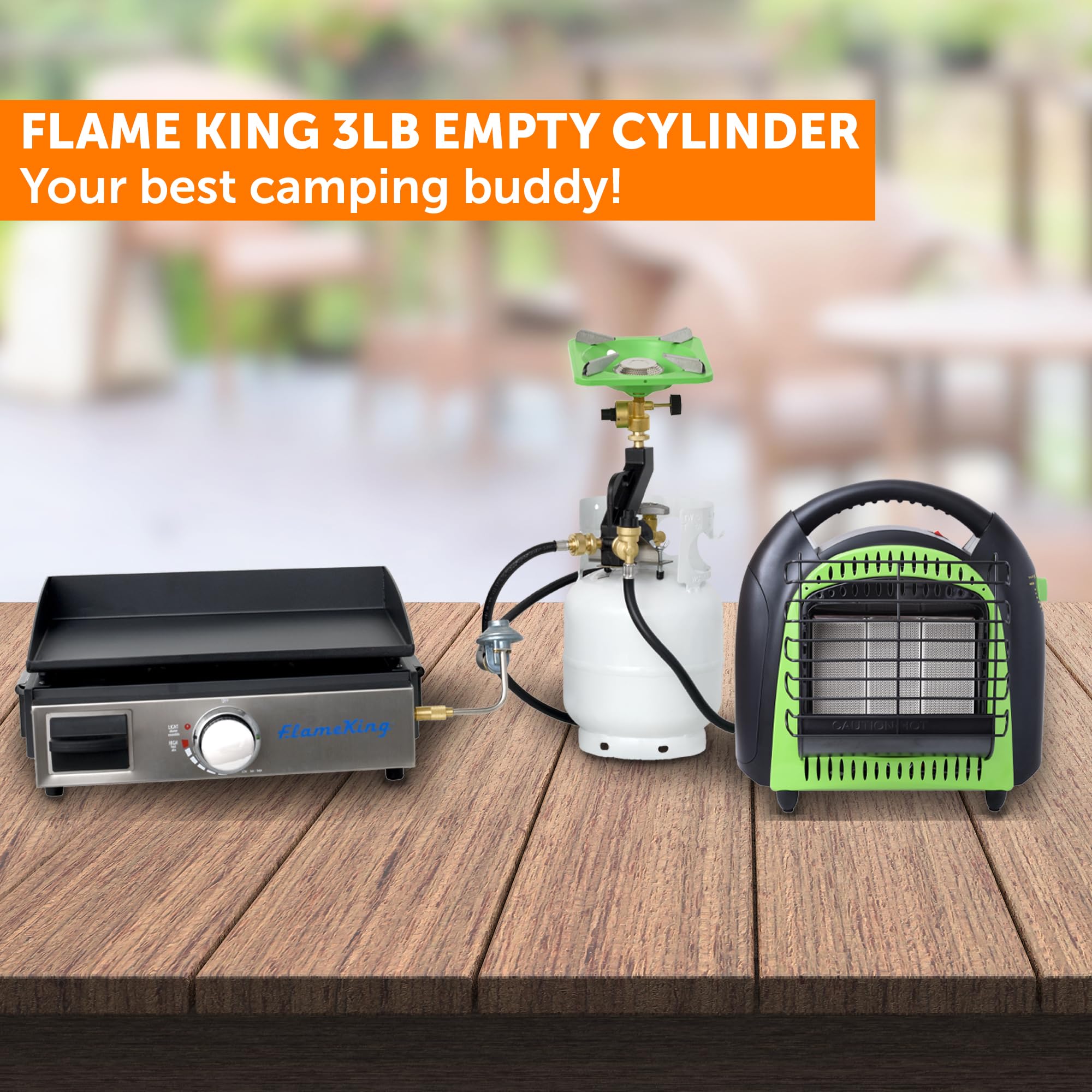 Flame King X-ray hydrostatic tested tank for reliable safety checks.
