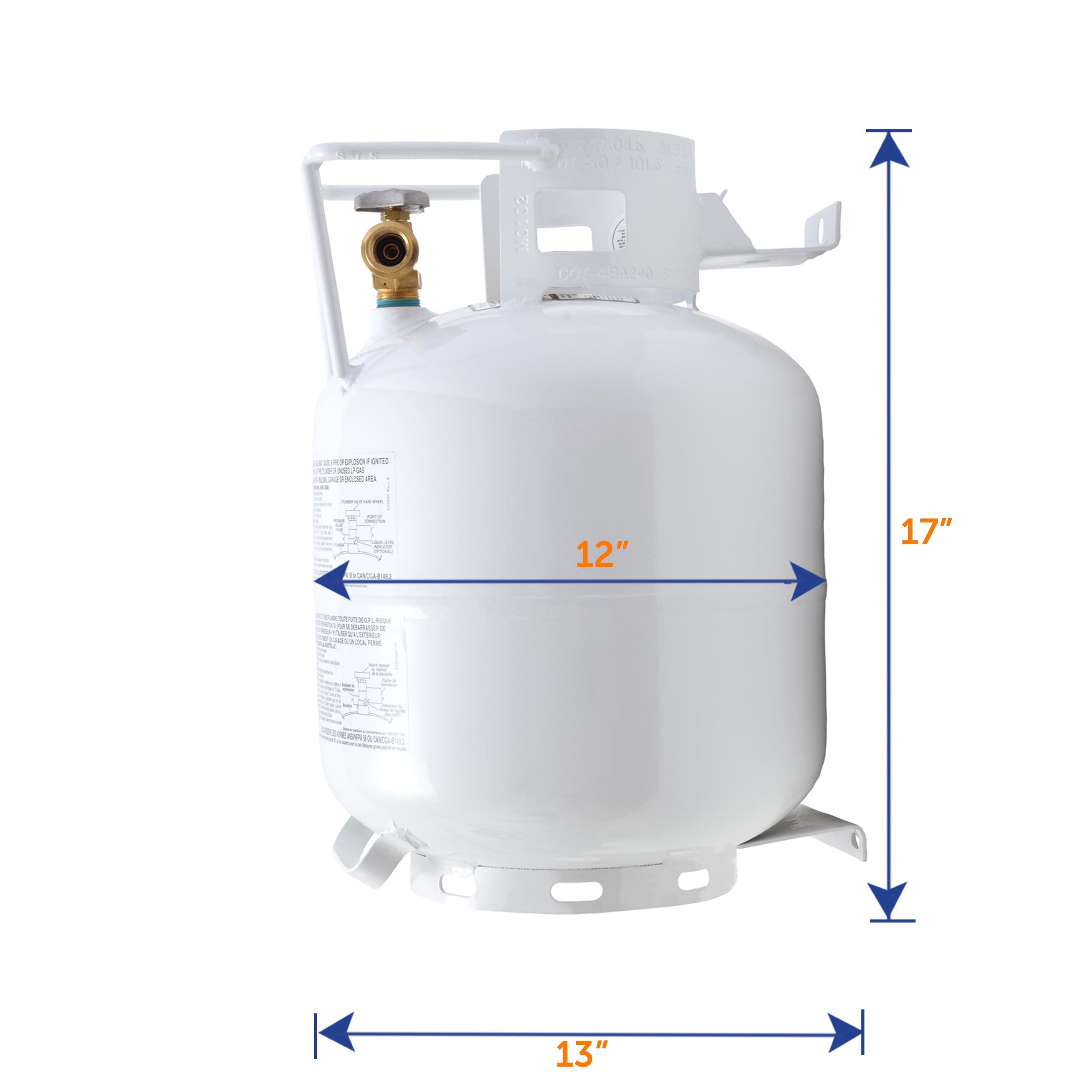Flame King YSN201HZL gauge view emphasizes easy monitoring of propane levels.