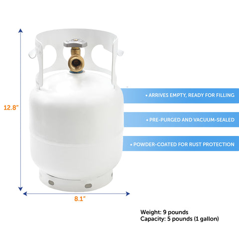 Flame King YSN5LB OPD valve close-up highlights safety-filled filling.