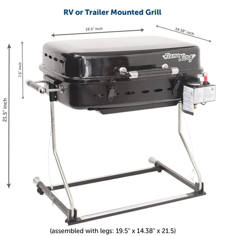Flame King YSNHT500 compact design supports portable cooking.
