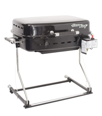 Flame King YSNHT500 hanging rack converts to freestanding legs.