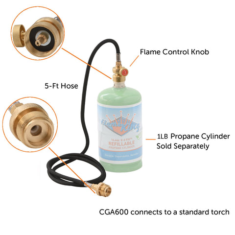 YSNMT48 attached to a CGA600 torch demonstrates universal compatibility.