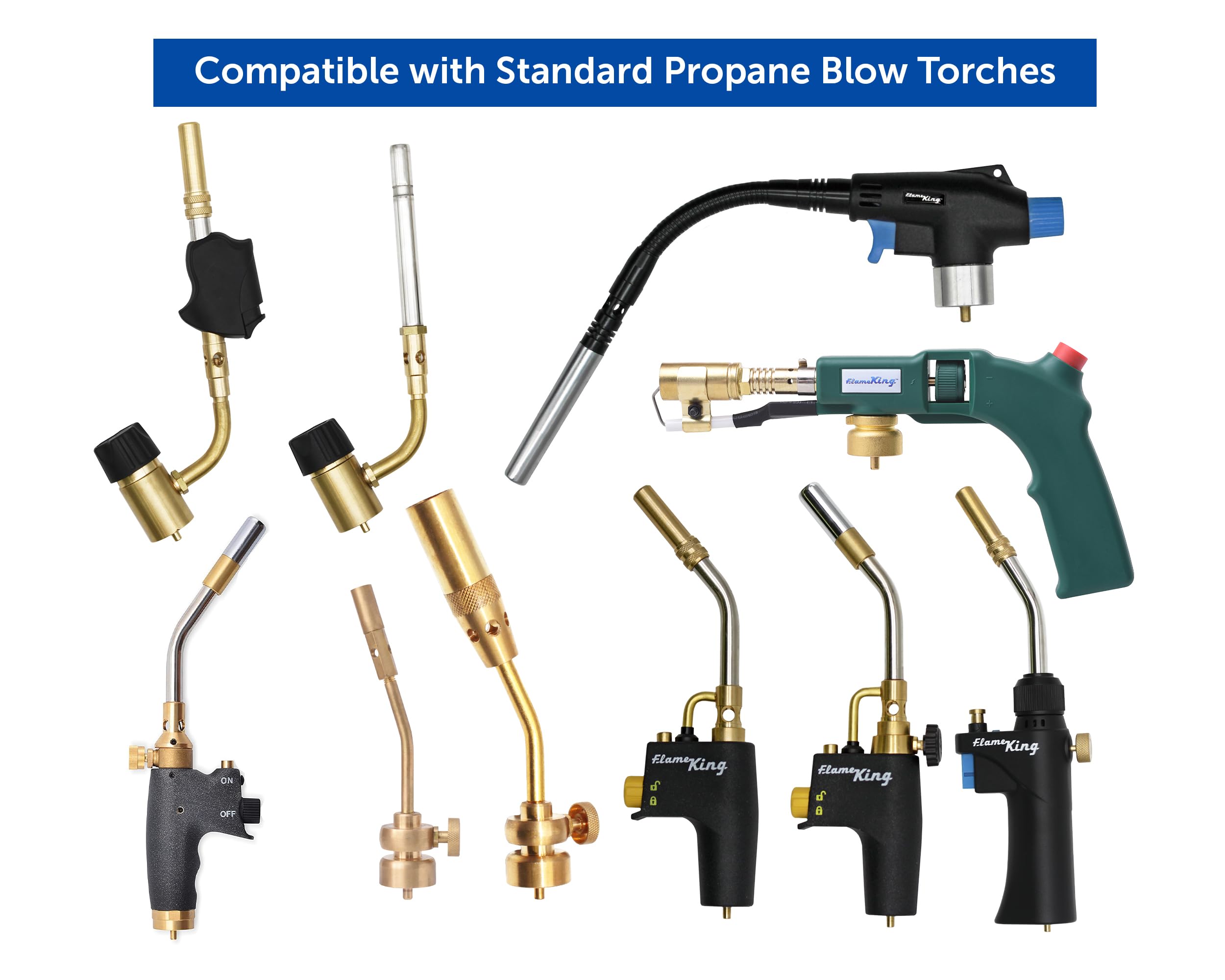 Operator uses extension hose to reach difficult spots during brazing or heating tasks.