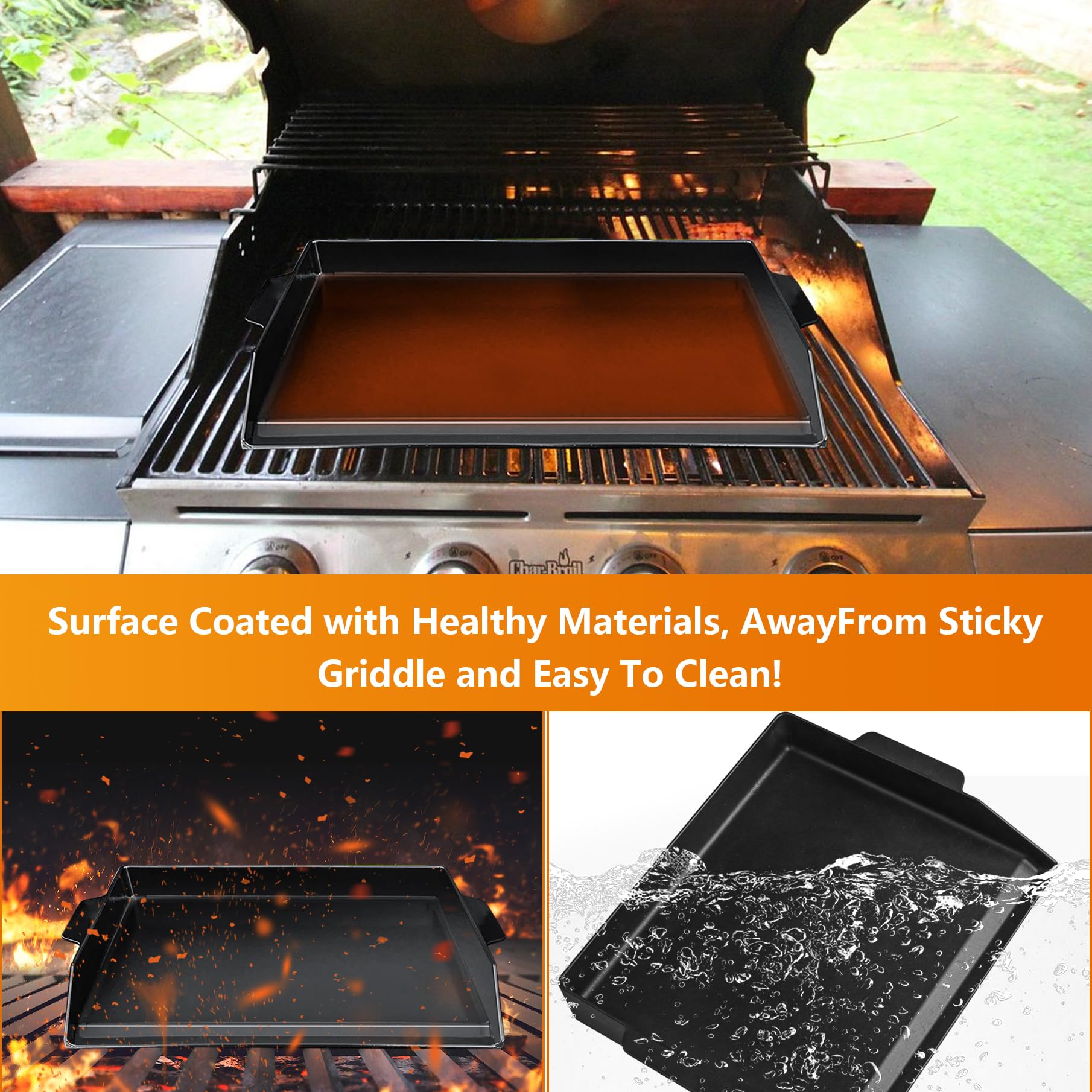 Even heat distribution across a large 23x16 surface ensures consistency