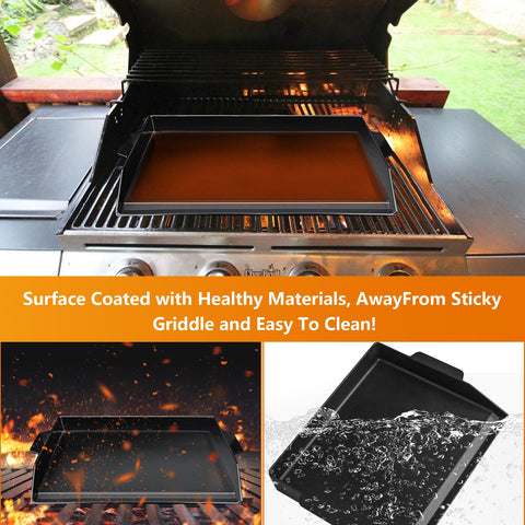 Even heat distribution across a large 23x16 surface ensures consistency