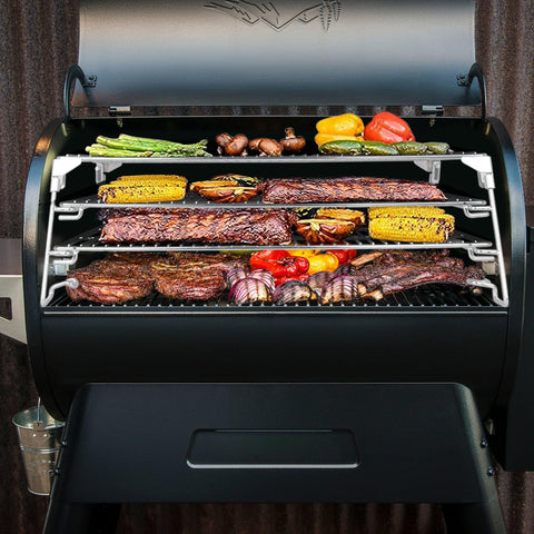 FlameDuty heat-resistant iron plating provides durability for long outdoor use.