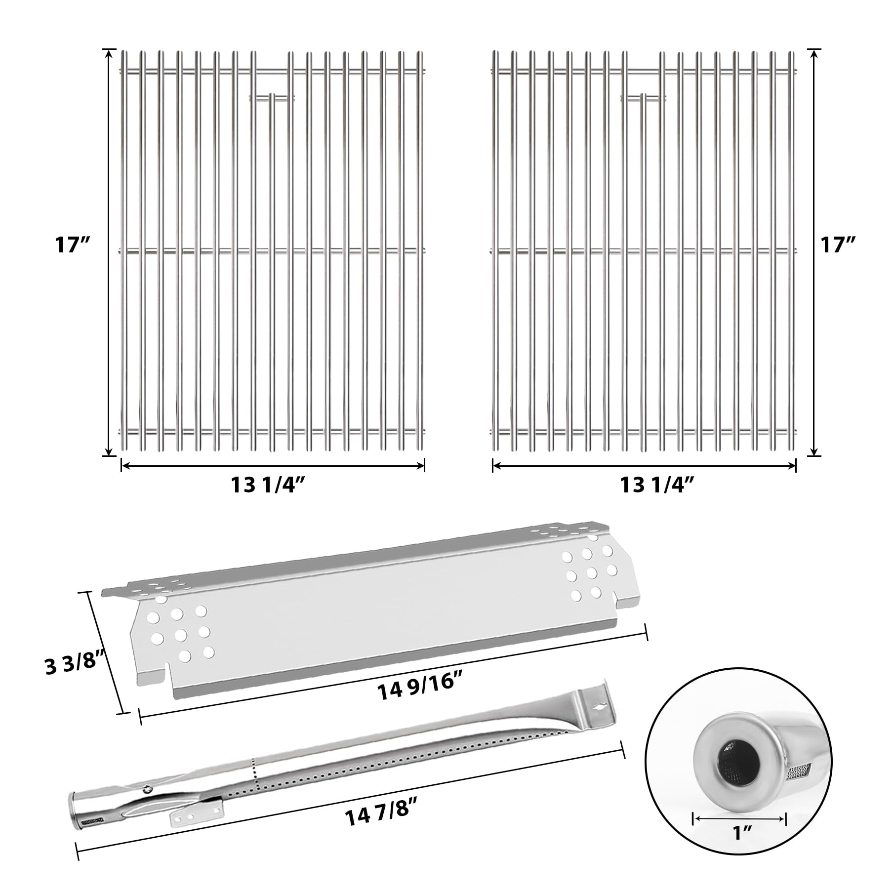 FlameDuty heat shield stainless protects burners while delivering even heat