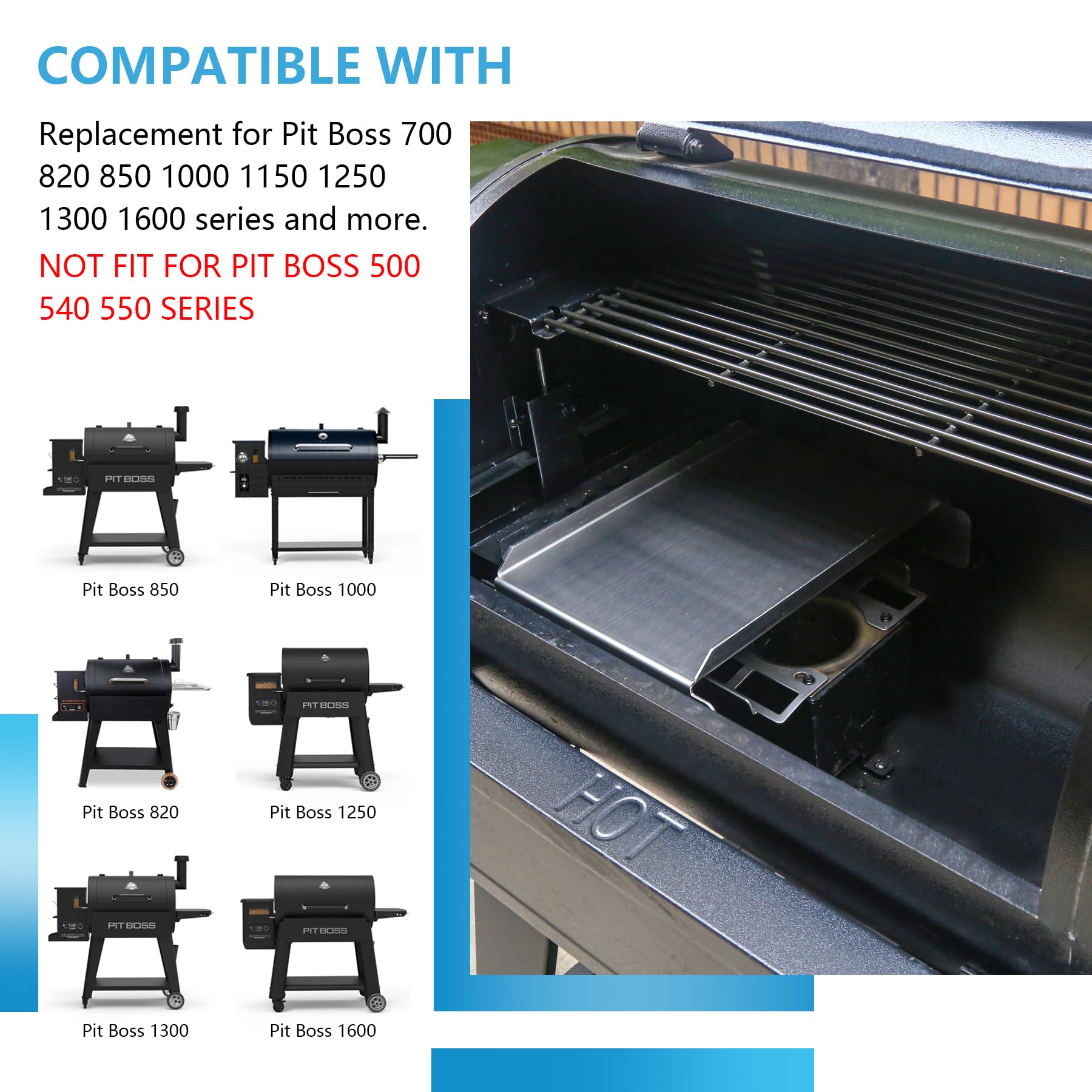 FlameDuty heavy-duty 12-gauge steel construction withstands high heat during cooks.