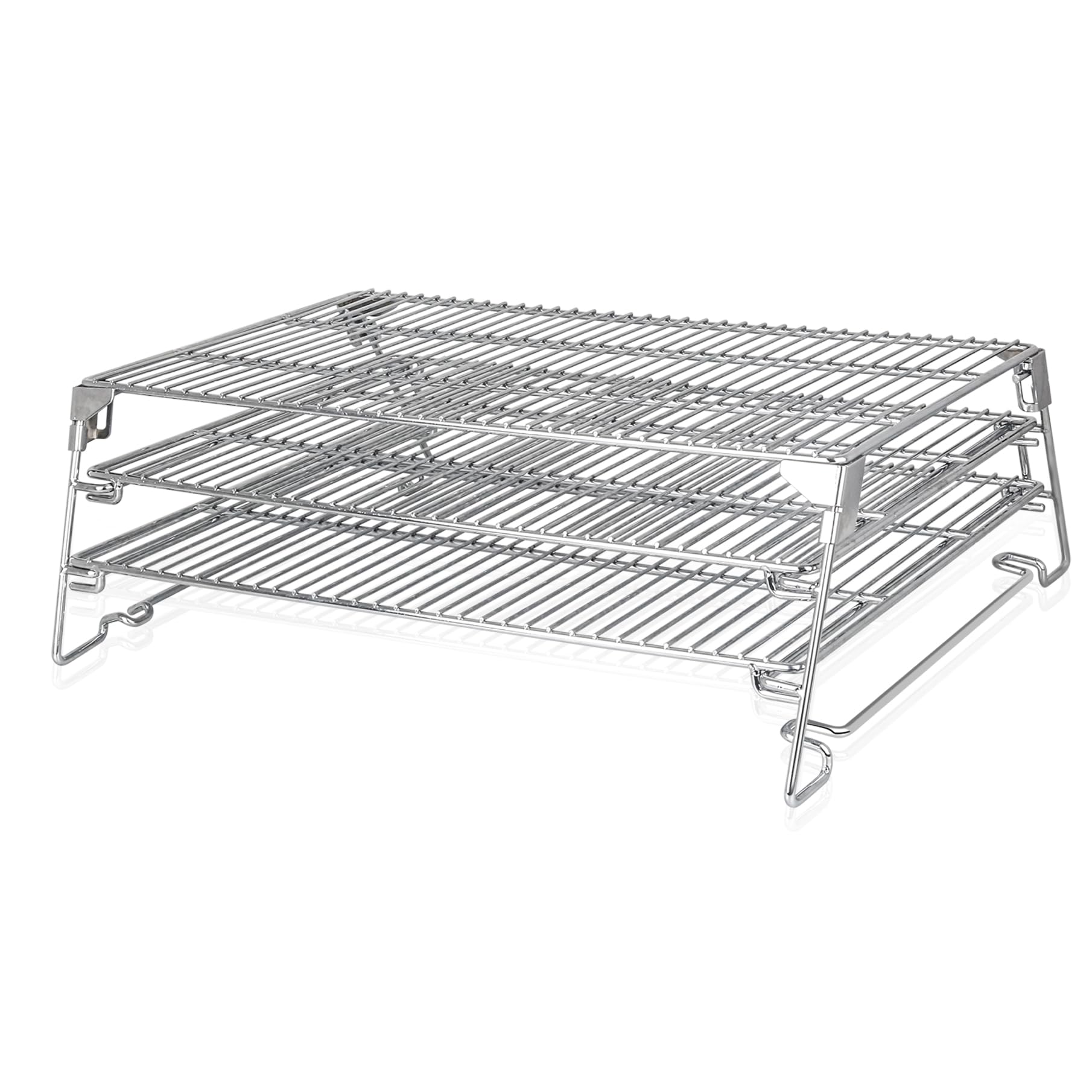 FlameDuty jerky rack 21in 3-tier enhances cooking capacity for larger batches.
