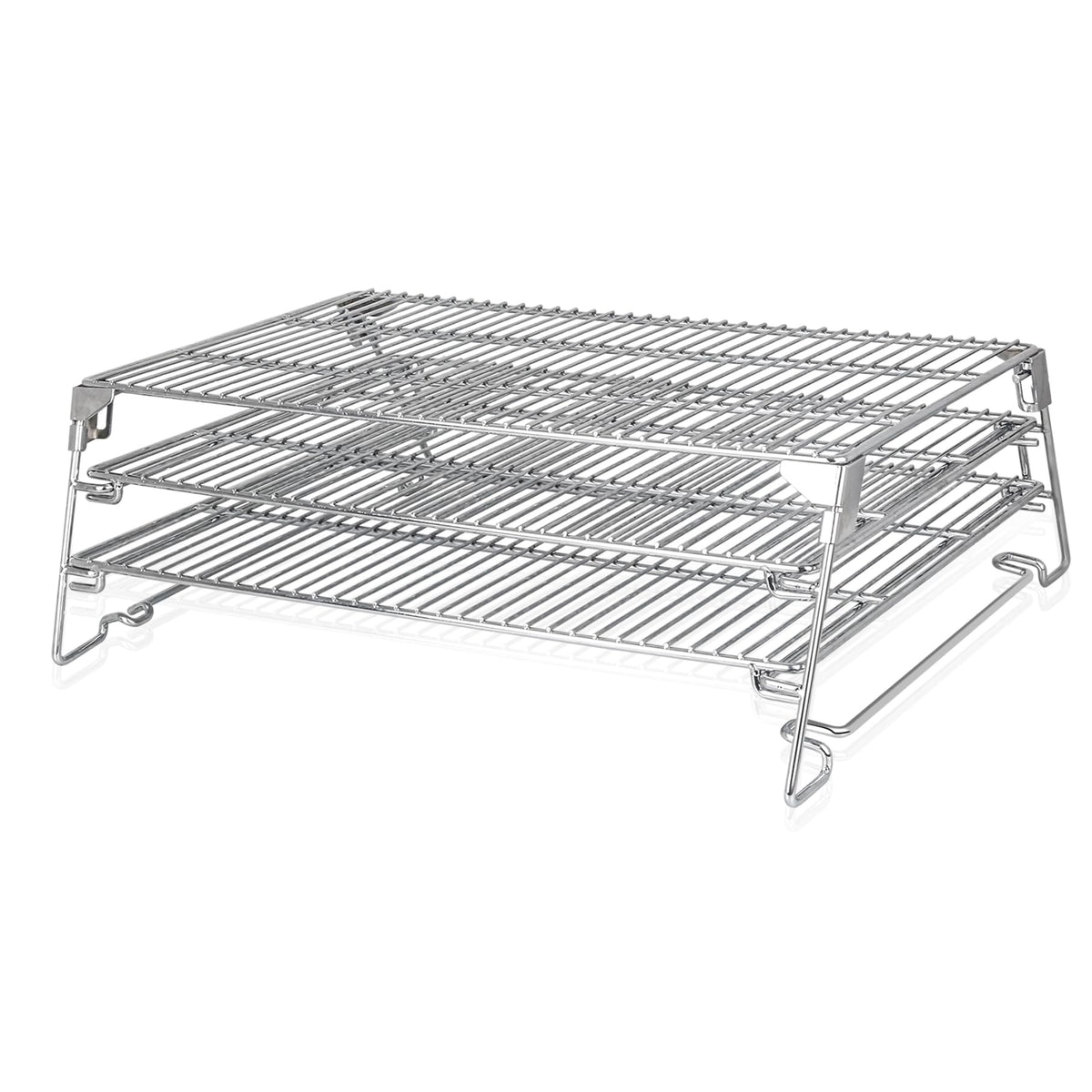 FlameDuty jerky rack 21in 3-tier enhances cooking capacity for larger batches.