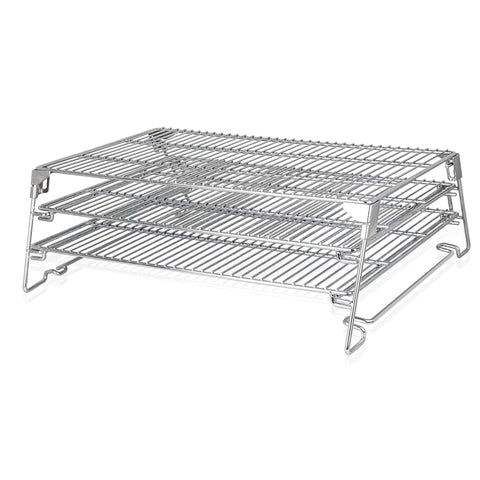 FlameDuty jerky rack 21in 3-tier enhances cooking capacity for larger batches.