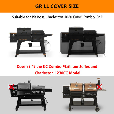 FlameDuty Pit Boss Charleston 1020 cover back view protects from wind