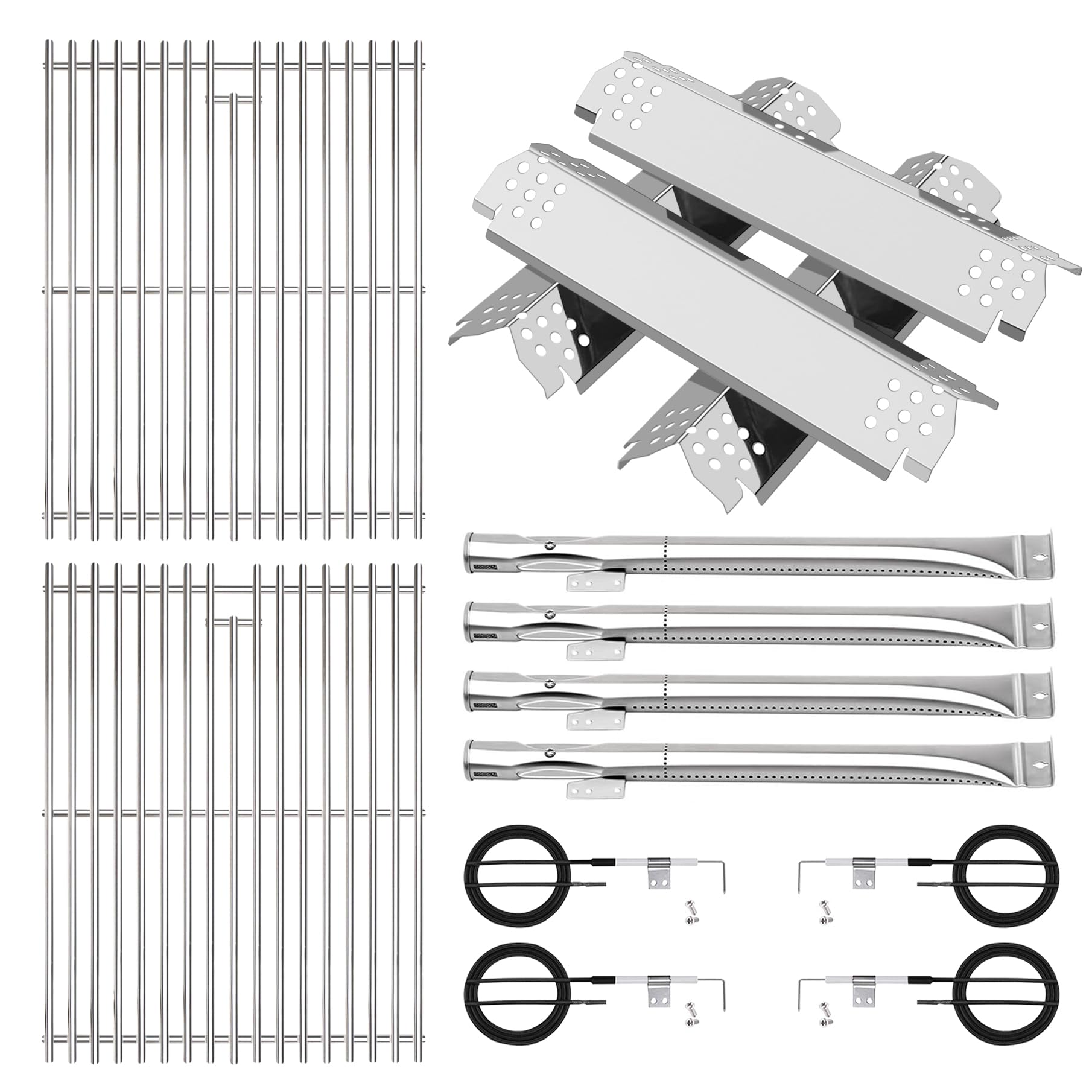 FlameDuty stainless cooking grate 2-pack for Nexgrill compatibility enhances searing