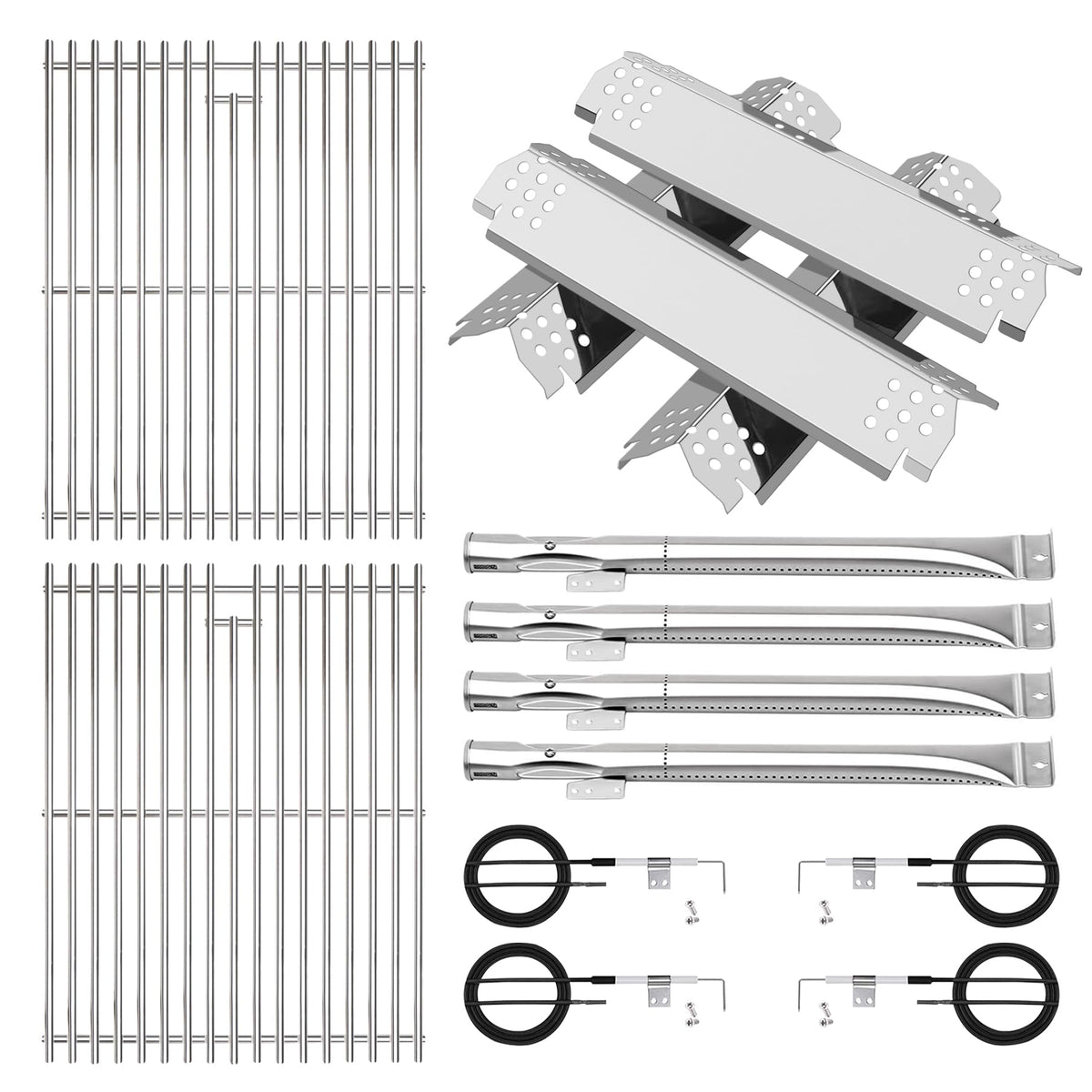 FlameDuty stainless cooking grate 2-pack for Nexgrill compatibility enhances searing