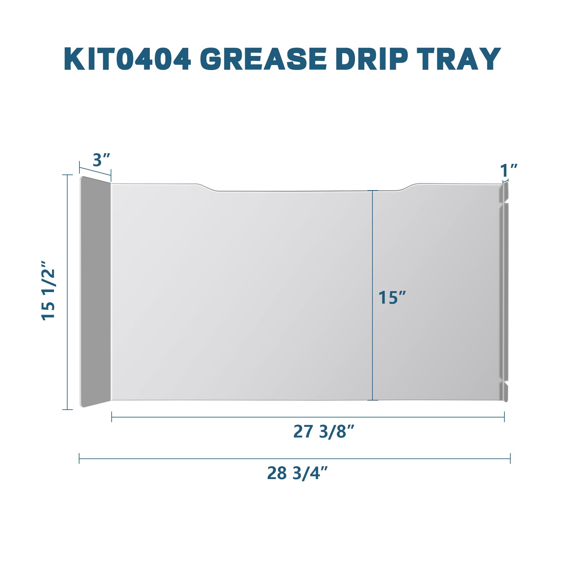FlameDuty stainless steel drip pan offers durable, corrosion-resistant performance during long cooks.