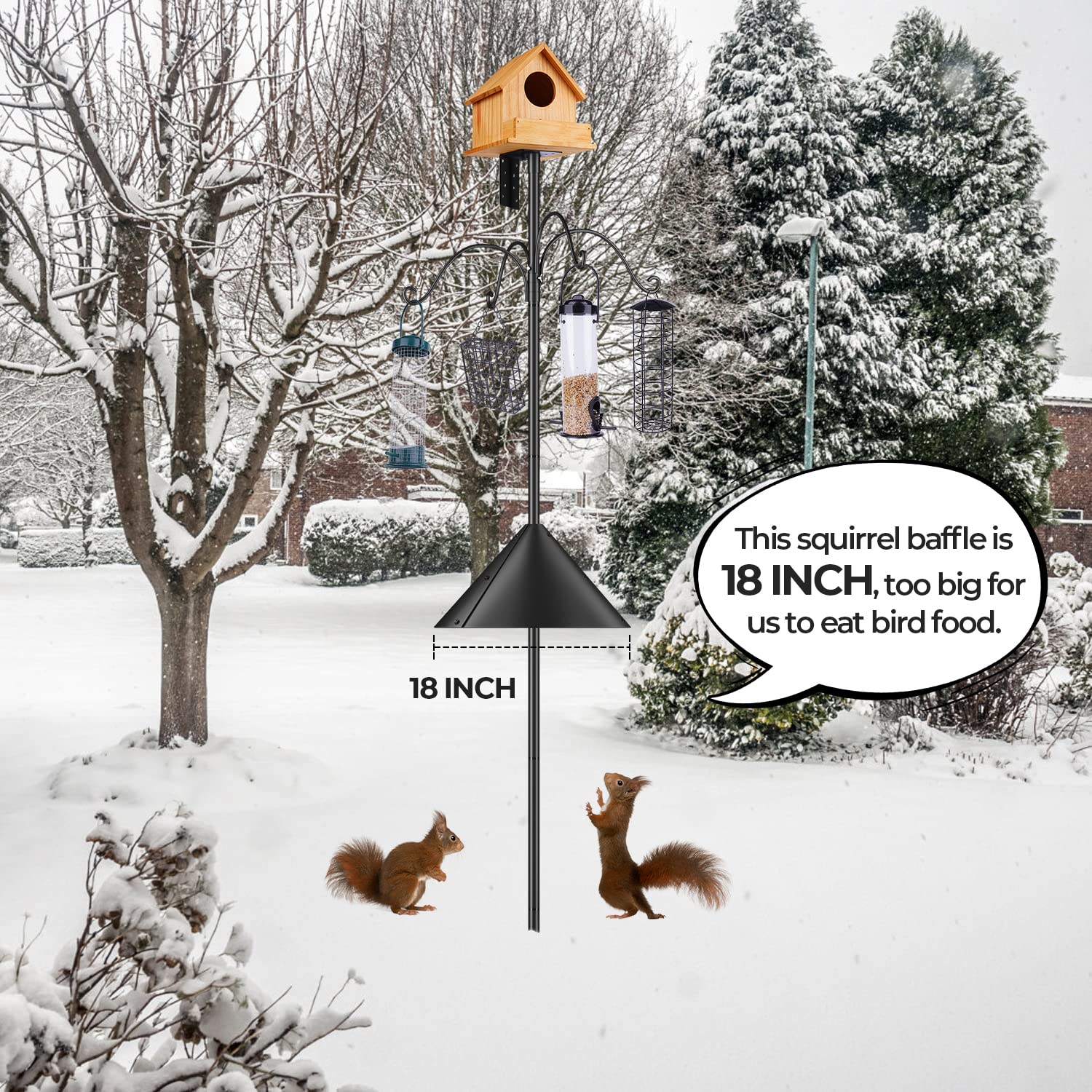 Flanagan durable metal pole sections provide strong outdoor support.