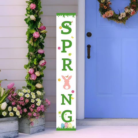 Flangairy wall-hanging porch sign offers flexible placement for porch and entryways.