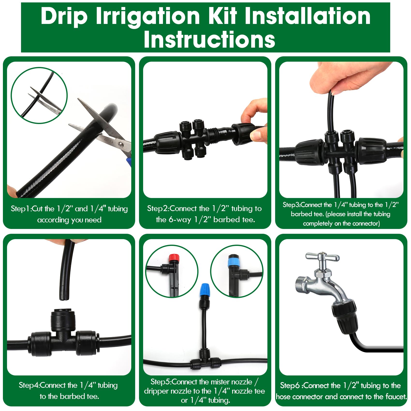 Flantor nozzle with adjustable flow for precise root watering.