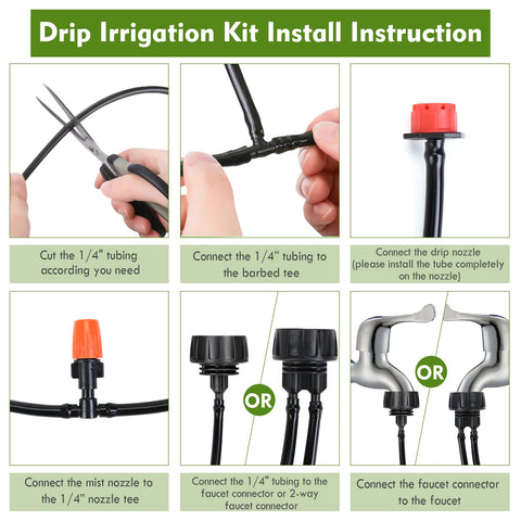 Flantor two-way faucet connector enables multiple branches for flexible watering.
