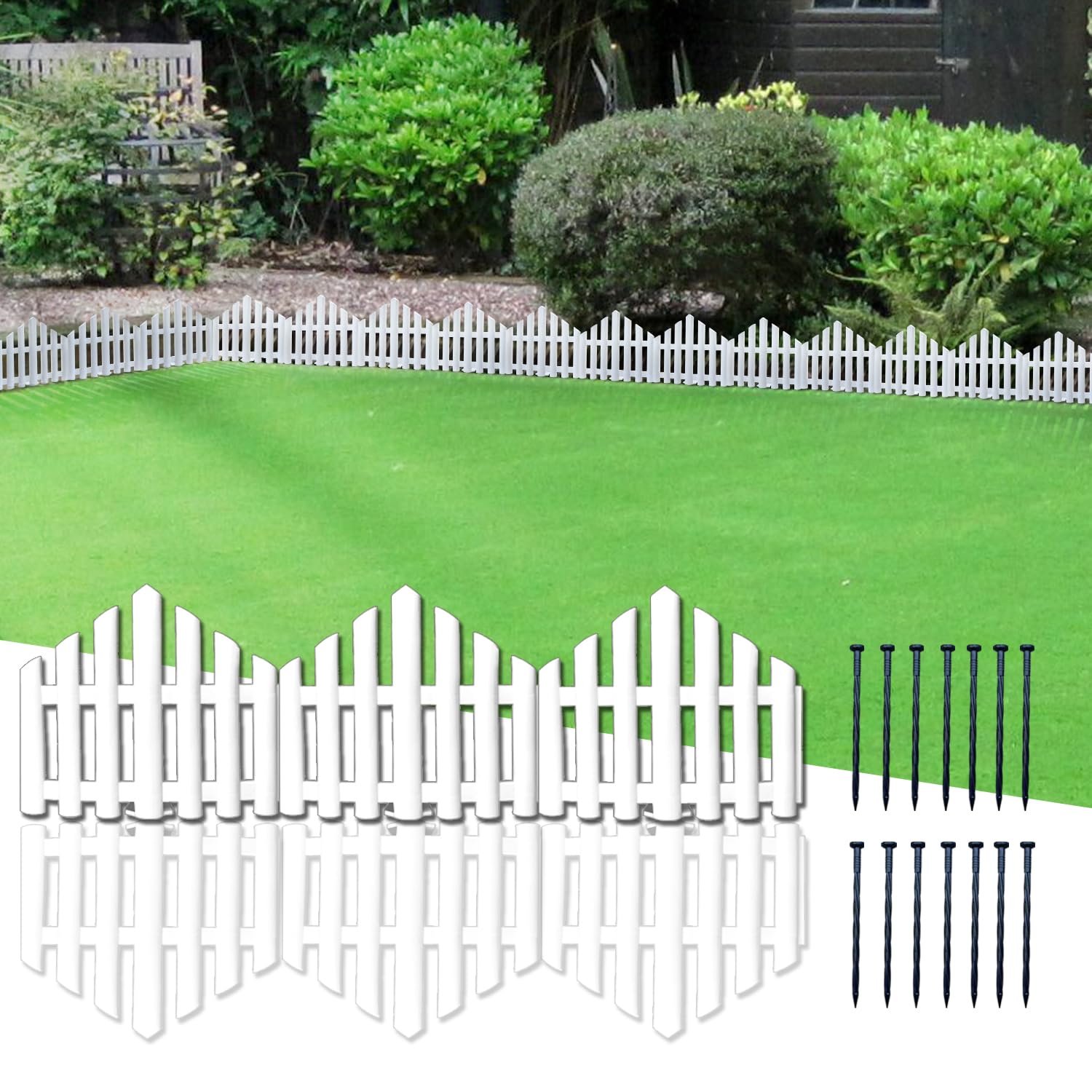FLAPKWAN no-dig border in pearl-white shapes neat borders for garden beds