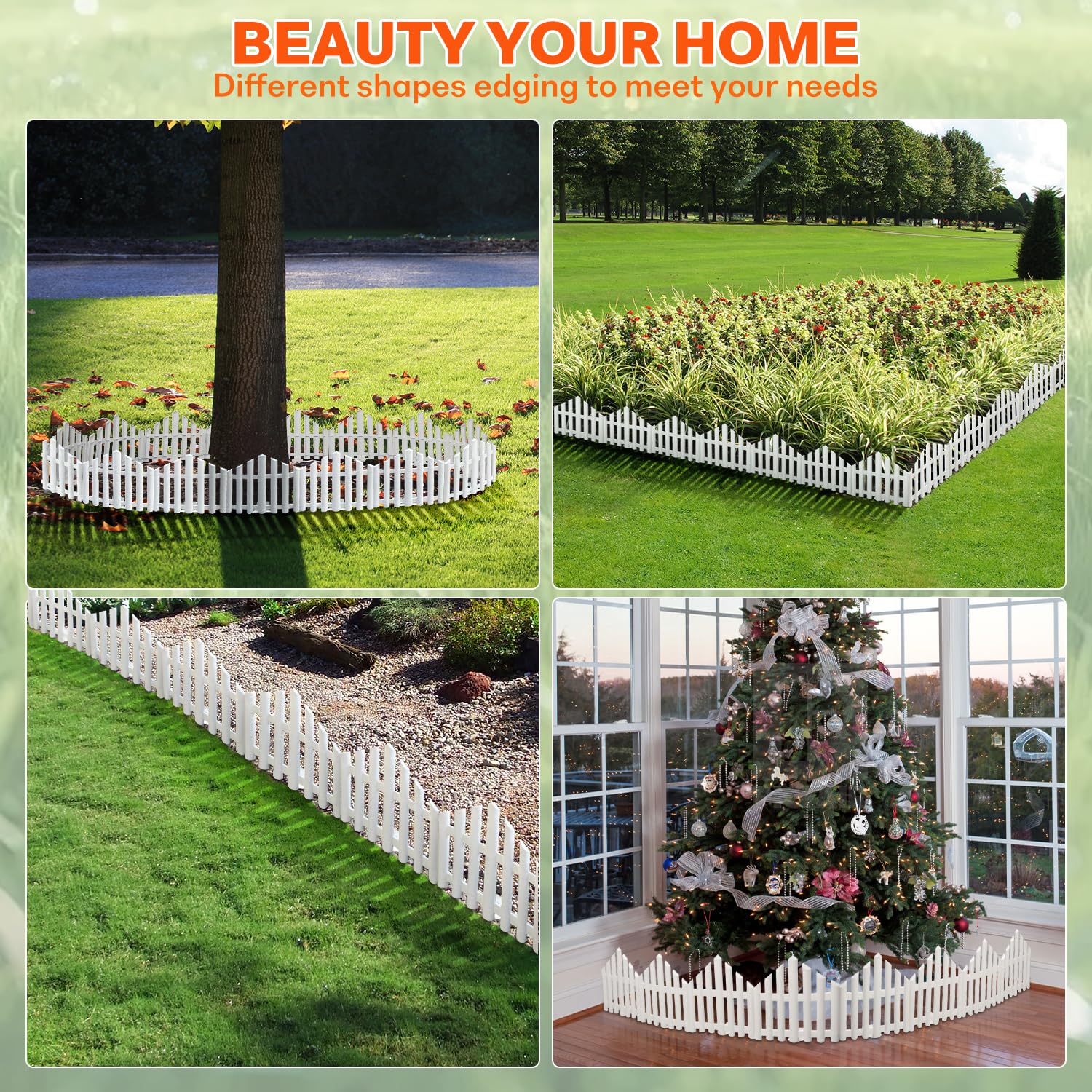 FLAPKWAN includes 14 borders and 14 stakes for a ready-to-install kit