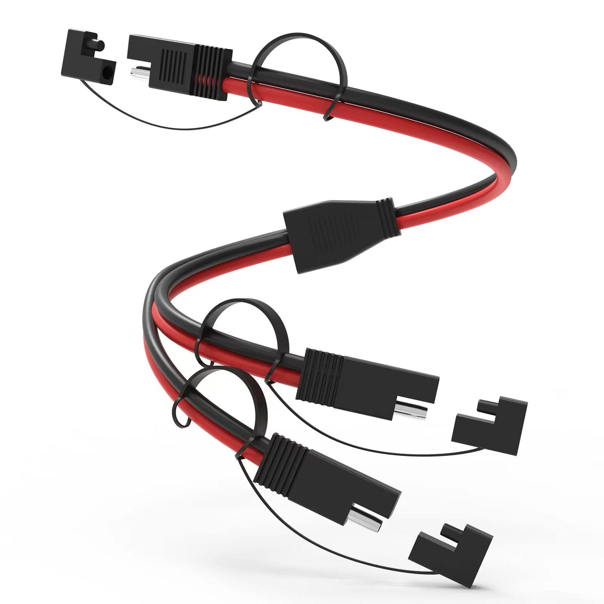 FLAPRV 14AWG SAE Y splitter cable showing dual outputs for simultaneous power connections