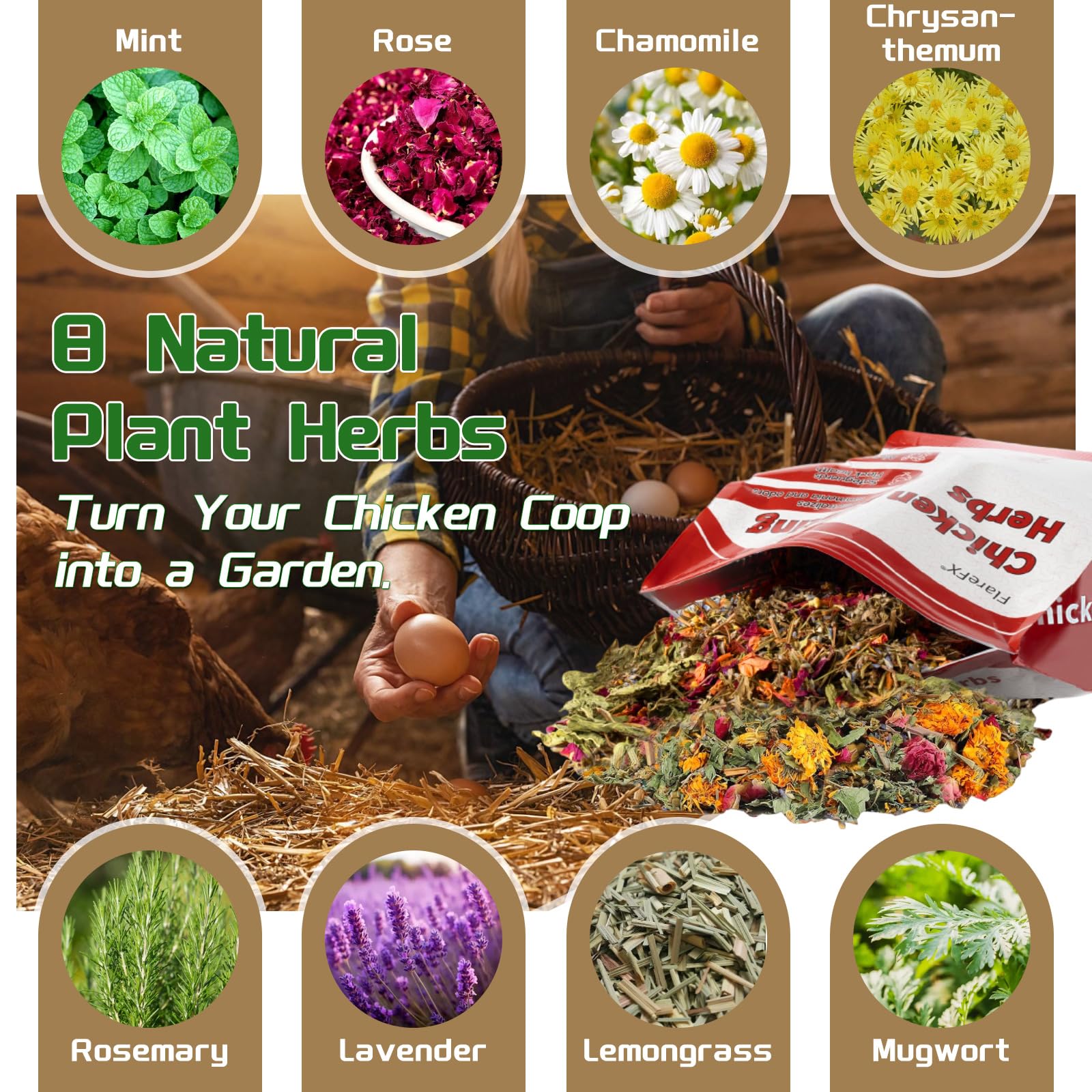FLAREFX coop aroma in use; easy sprinkle application for nesting boxes.