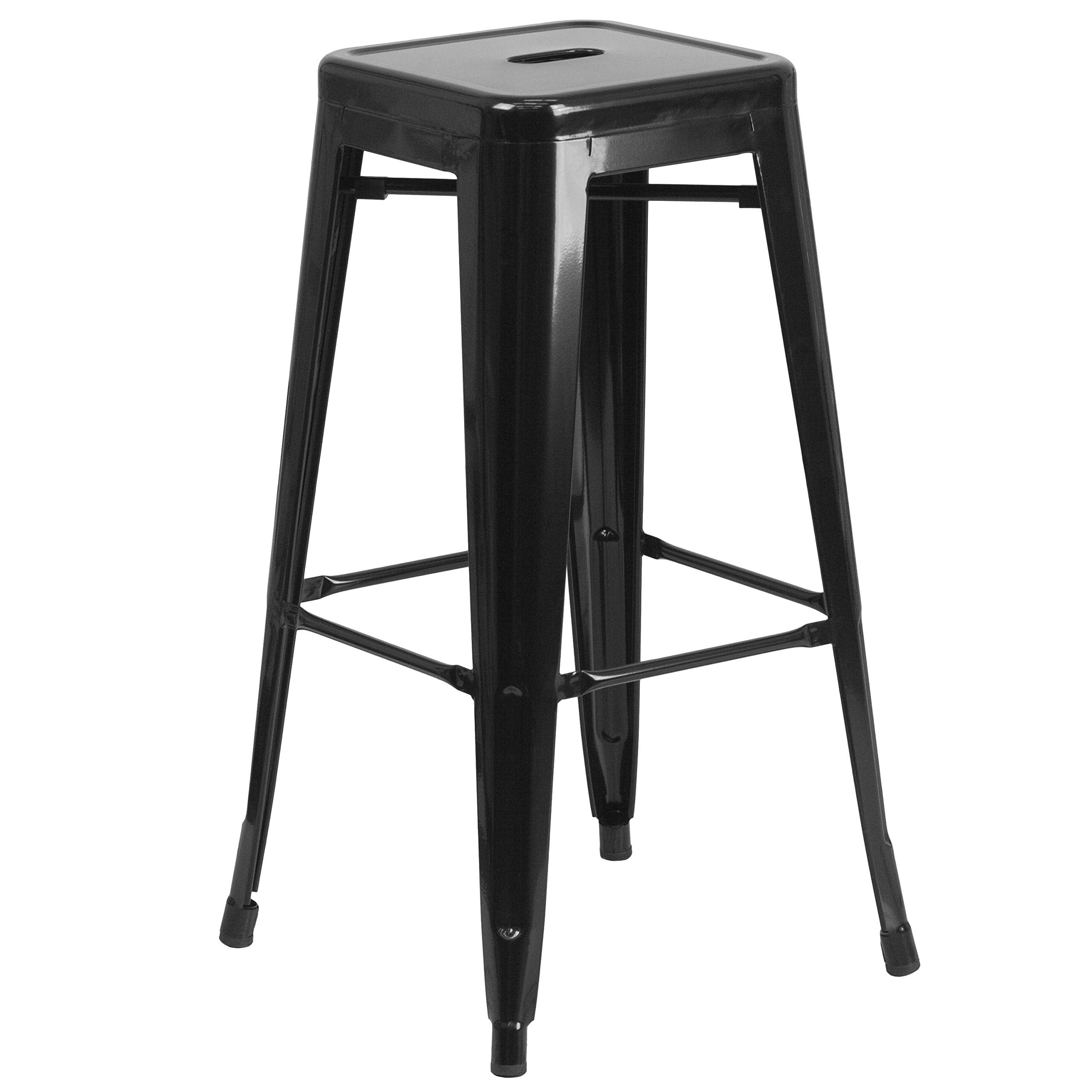 Flash Furniture backless barstool for outdoor use, stackable design for space saving