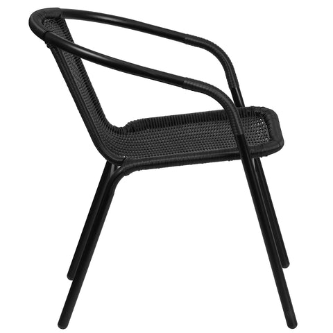 Flash Furniture Lila weather-friendly rattan finish withstands sunny patios.