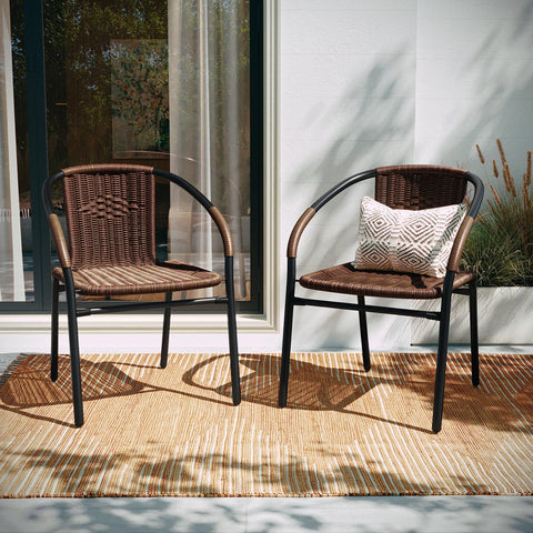 Flash Furniture Lila dining chair set of 4 ideal for patios.
