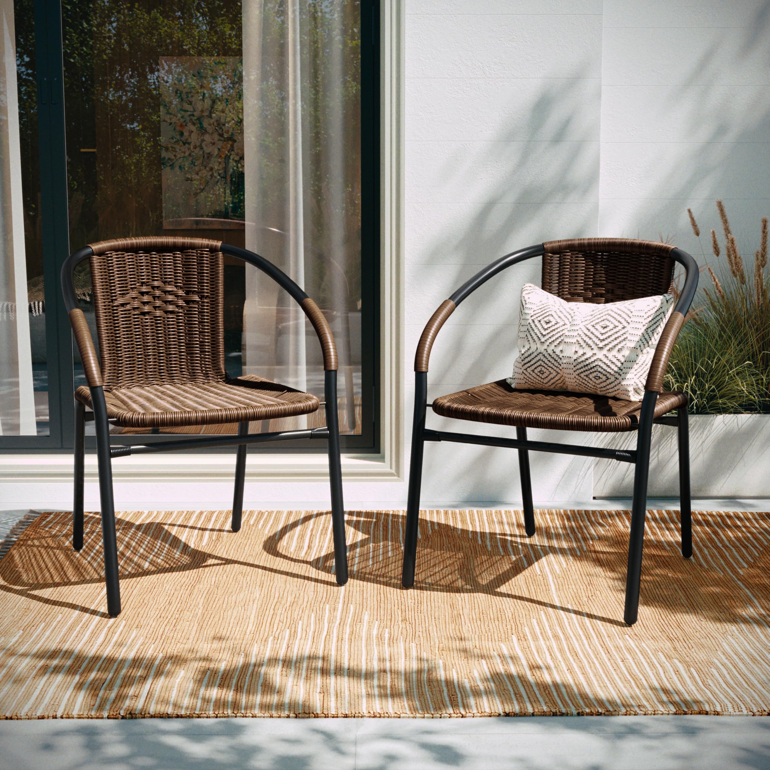 Flash Furniture Lila chair in dining setup ready for service.