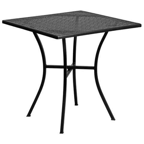 Flash Furniture Oia 28-inch square table top with rain flower design for stylish outdoor dining